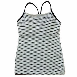Lululemon Power Y Tank in Black / White Polka Dot